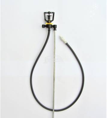 Plastro Rondo szórófej, fém tartópálcával, 80 cm kapilláris csővel, oldható kónuszos csatlakozóval