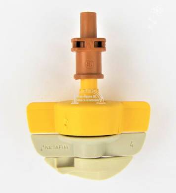 Netafim SpinNet SD híd nélküli mikroszórófej, 200/90 sárga-barna-szürker rotor 90L/h ( BR-Y-GY )