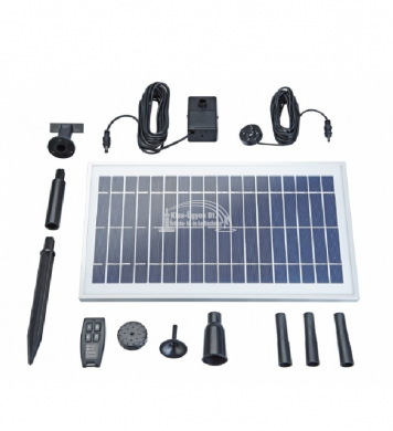 Pontec PondoSolar 600 Control távirányítós, napelemes szökőkút leddel, 2 fúvókával (2 év garancia)